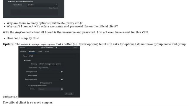 Ubuntu: Cisco Anyconnect vs network-manager-openconnect-gnome settings? смотреть онлайн