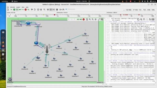LoRa based Wireless Sensor network  in IoT simulation
