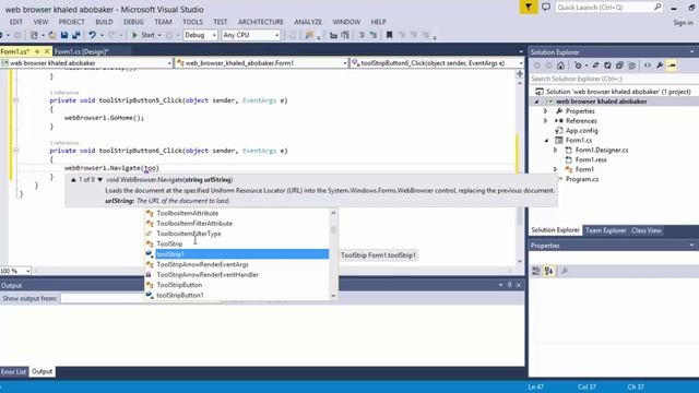 web browser in windows form application c# by khaled смотреть онлайн