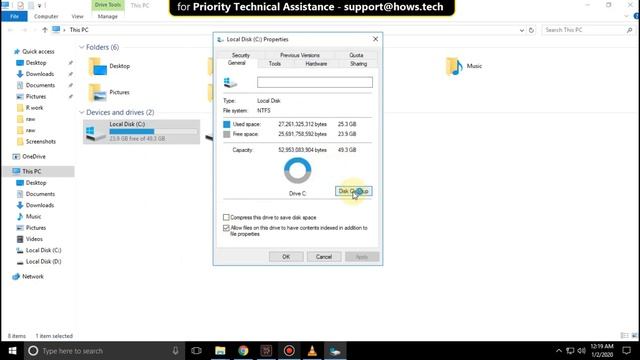 Low Disk Space Windows 10 \ 8 \ 7 | Free up Disk Space Windows 10 | How to clean space on Windows 1 смотреть онлайн