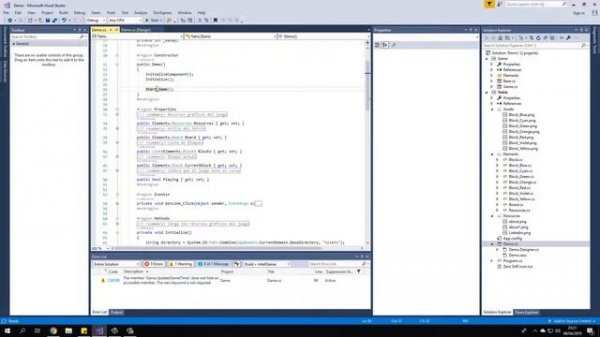 Tetris en Visual Studio con C#