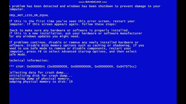 Windows XP BSOD смотреть онлайн