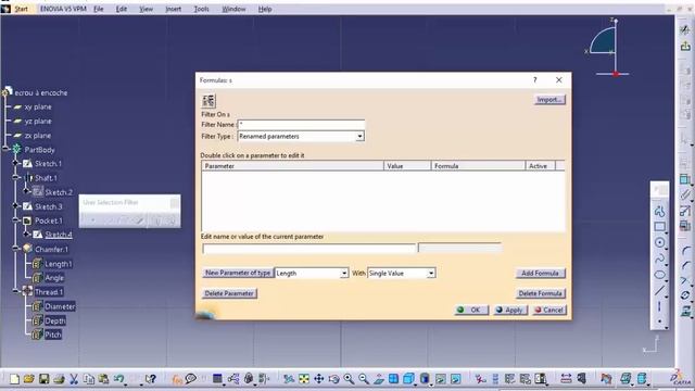 Catia v5 Lock Nut KM and Library tutorial смотреть онлайн