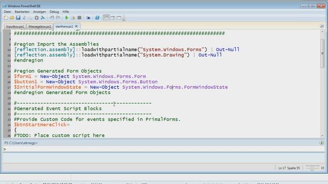 German PowerShell GUI mit WindowsForms und Sapien PrimalForms Community Edition Deutsch смотреть онлайн