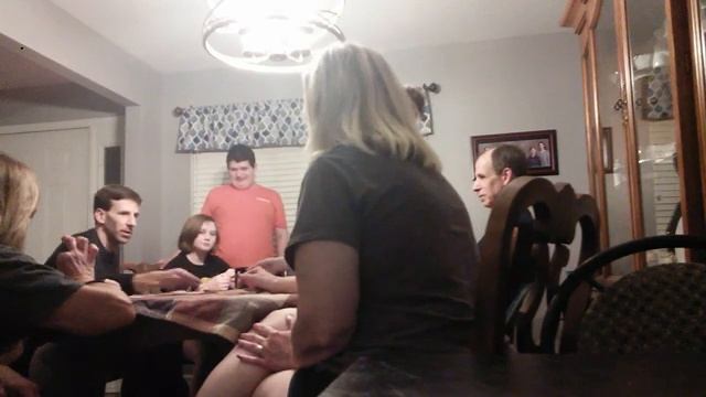 Joey Charlotte Allison are playing game in the kitchen counter family room Betty's birthday party смотреть онлайн