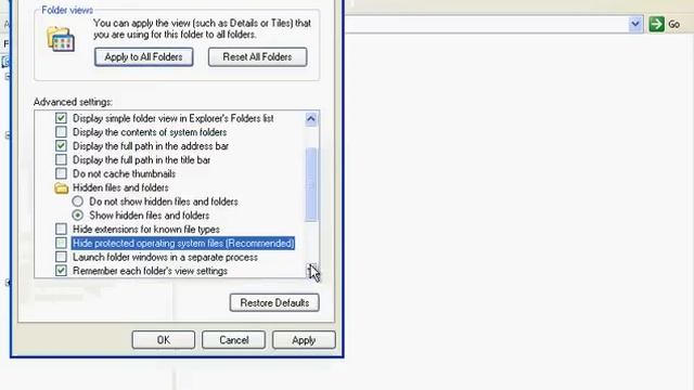 Cách hiện file và folder ẩn trong windows XP смотреть онлайн