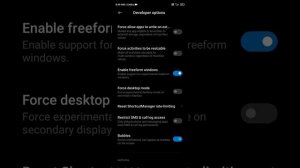 miui 12 - Enable Freeform windows
