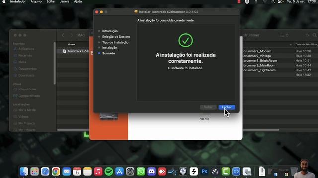 Instalação Ezdrummer 3 MacOS