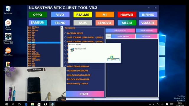 Terbaru !! Cara buka pola vivo y12 via mtk client tool || cara reset sandi dan pola vivo y12 terbar смотреть онлайн