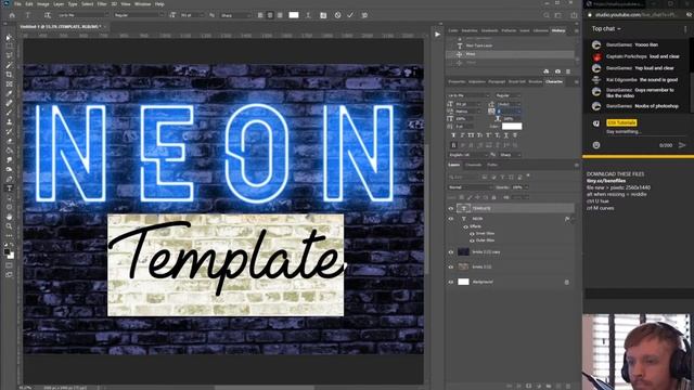 Photoshop Livestream: Make an Interactive Neon Template to sell (beginner - very slow pace) смотреть онлайн