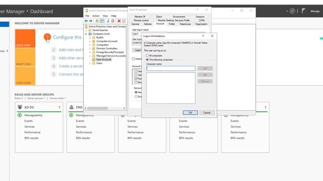 How to Restrict Domain User Logon with Active Directory on Windows Server 2019 смотреть онлайн