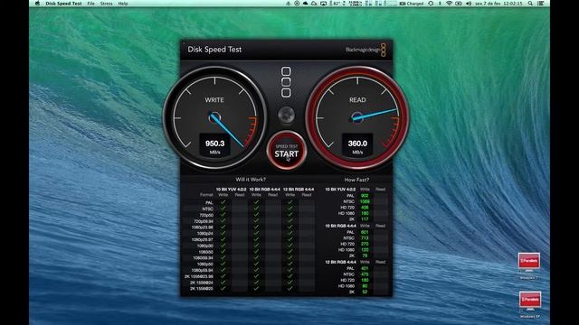 MacBook Pro 2013 BlackMagic Disk Speed Test смотреть онлайн