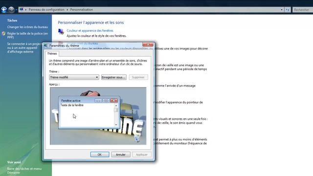 Changer ou modifier le thème sous Windows Vista смотреть онлайн