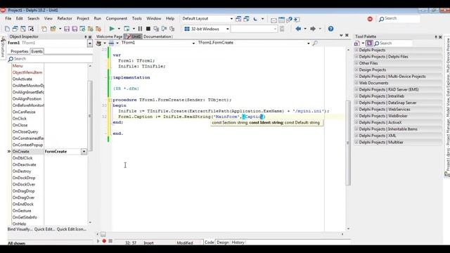 Delphi Lessons - Work with *.ini files in Delphi - Работа с *.ini файлами в Delphi смотреть онлайн