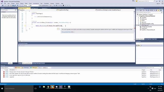 Windows 10 Universal Apps - MessageDialog Example смотреть онлайн