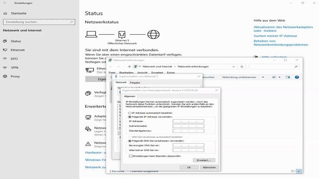 IP-Adresse ändern bei Windows 10 - Ip Adresse eingeben & einstellen am PC / Laptop смотреть онлайн
