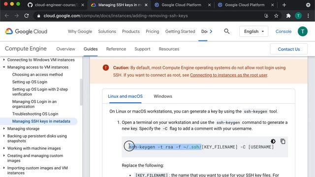 Cloud Engineering Course: Generating/uploading a custom SSH key for instances смотреть онлайн