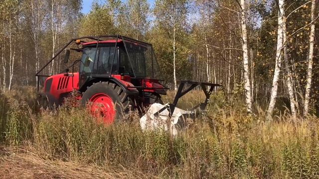 Беларус-2022в3 для расчистки от ДКР с мульчером NIUBO TYD200 смотреть онлайн