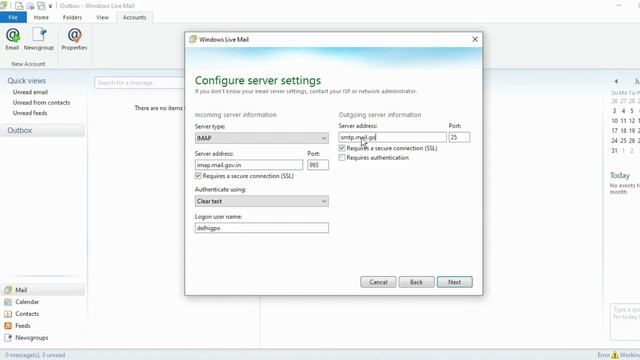 India Post eMail - NIC Configuration in Windows Live Mail смотреть онлайн