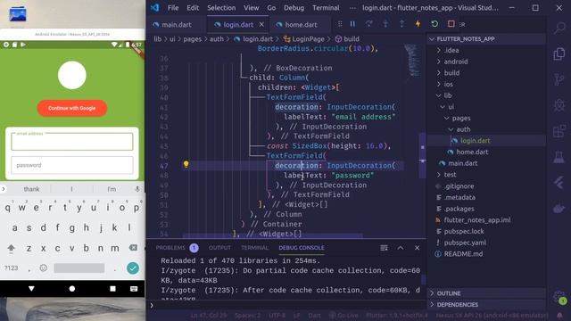 Flutter Tutorial [ 2 ] - A complete App from Scratch - Part 2 - Flutter Project and Auth Screens смотреть онлайн
