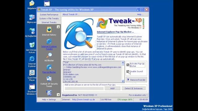 Windows XP Öğreniyorum 112: Tweak XP | Internet Tweaks | Pop-Up Blocker смотреть онлайн