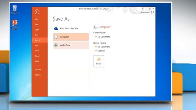 How to save a presentation on SkyDrive directly in PowerPoint 2013 смотреть онлайн