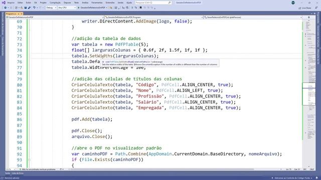 Geração de Relatórios Profissionais em PDF usando C# e .NET 5 смотреть онлайн