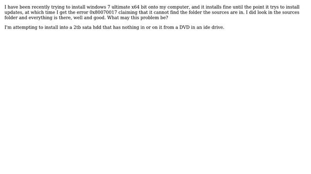 Error 0x80070017 in windows 7 ultimate install смотреть онлайн