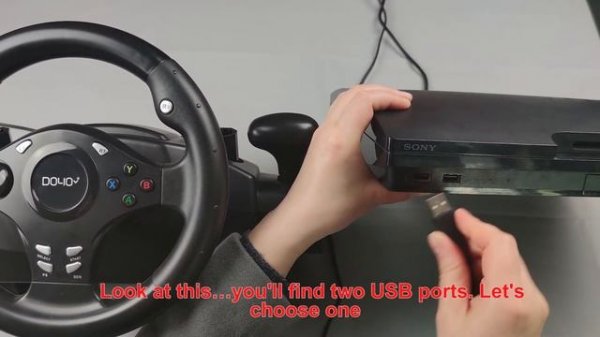 270 Degree Driving Gaming Racing Wheel with Pedals