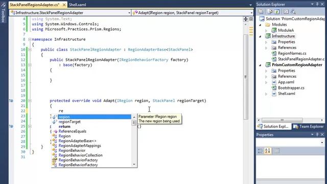 Create a custom Prism RegionAdapter смотреть онлайн