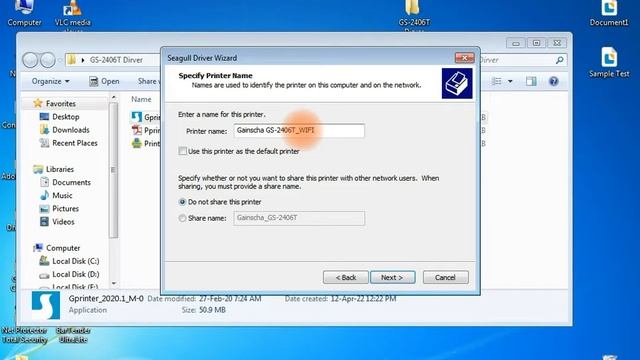 How to install GAINSCHA GS 2406T (WIFI) | Print test in BARTENDER ULTRALITE | GS 2406T (WIFI) смотреть онлайн