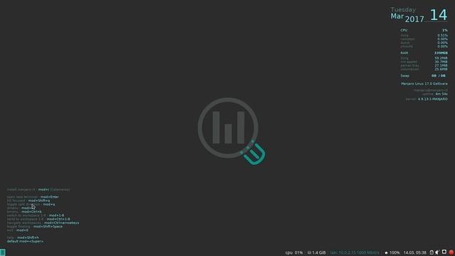 Manjaro 17.0 i3 Community build смотреть онлайн