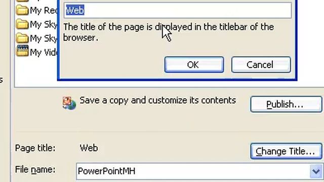 Microsoft Office PowerPoint 2003 Set or change the page title bar of a Web page смотреть онлайн