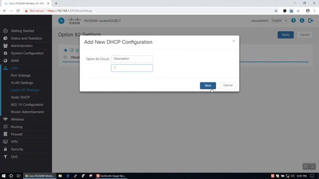 Cisco Tech Talk: Setting up Option 82 on a Cisco RV260W Router смотреть онлайн