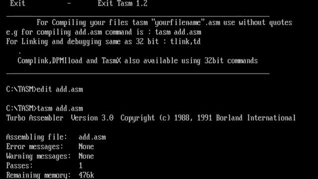 How to write execute the assembly program using TASM смотреть онлайн