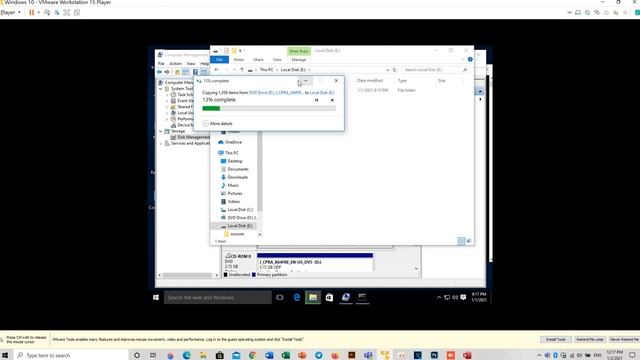 Format Hard disk Windows 10 on VMware Workstation смотреть онлайн