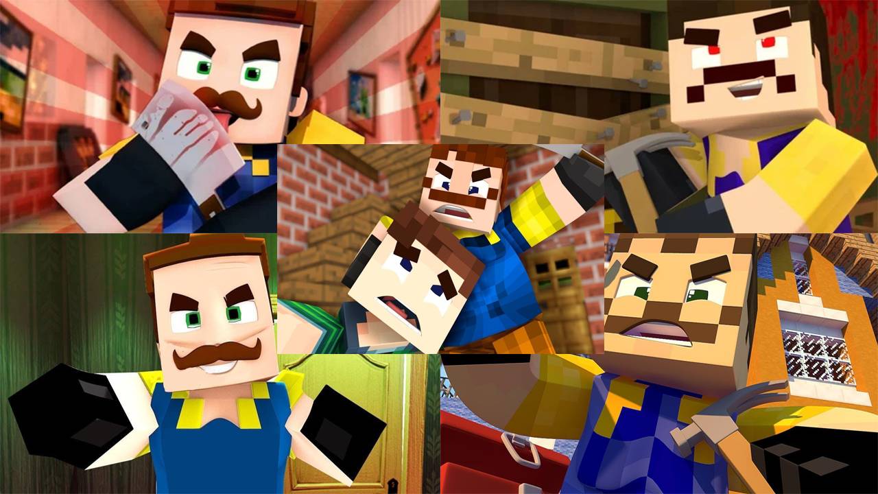 ВСЕ МОИ ВИДЕО ПО ПРИВЕТ СОСЕДУ В МАЙНКРАФТ ЧАСТЬ 2 смотреть онлайн