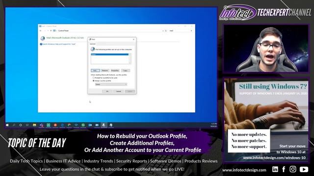 How to rebuild your Outlook profile and add additional profiles/accounts смотреть онлайн