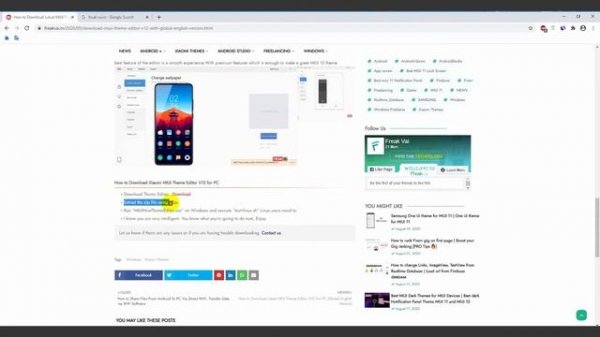 how to download MIUI Theme Editor V12 For windows and Linux