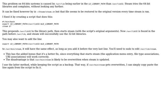 Ubuntu: Steam: error while loading shared libraries: libGL.so.1: wrong ELF class: ELFCLASS64 смотреть онлайн