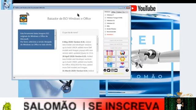 TUTORIAL: COMO FAZER O DOWNLOAD DO WINDOWS 7 E 10 ORIGINAL - ISO( YOU TUBE) смотреть онлайн