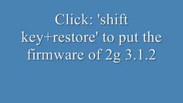 DOWNGRADE 3.1.3 to 3.1.2 FOR IPOD 3rd GENERATION!! смотреть онлайн