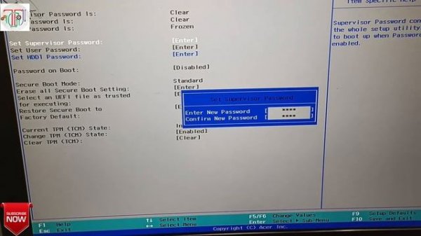 Acer Laptop Predator Secure Boot Fail || Security Boot Enable Disable in Acer Predator