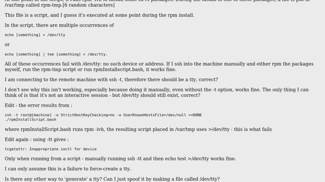 /dev/tty: no such device or address - only in a script смотреть онлайн