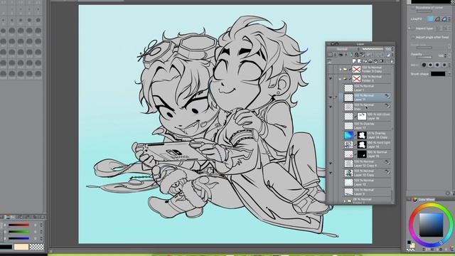 How to Change Line Colour in Clip Studio Paint Tutorial смотреть онлайн