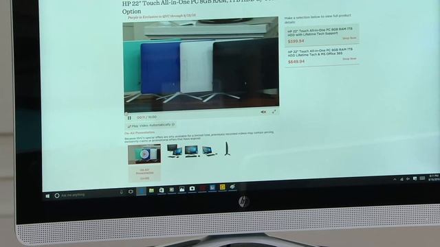 HP 22" Touch All-in-One PC 8GB RAM, 1TB HDD w/ Tech & Office Option on QVC смотреть онлайн