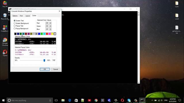How to change command prompt font size and background windows 10 смотреть онлайн