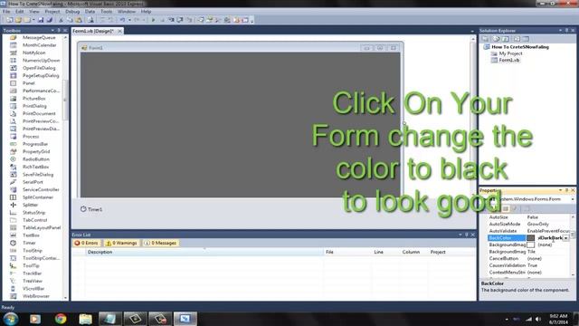 How To Create Snow Falling Effect On The Form In VB.NET смотреть онлайн