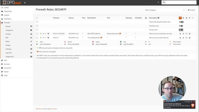 OPNsense Firewall Rule Order смотреть онлайн