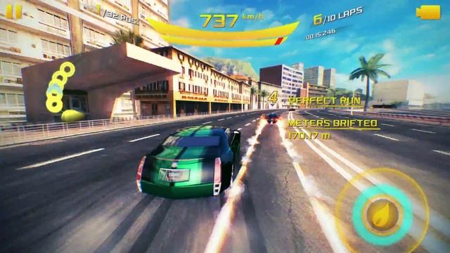 Asphalt 8 - Racing at the Speed of Sound (1234.8 km/h) [Cadillac 16 Concept Azure Coast Reverse] смотреть онлайн